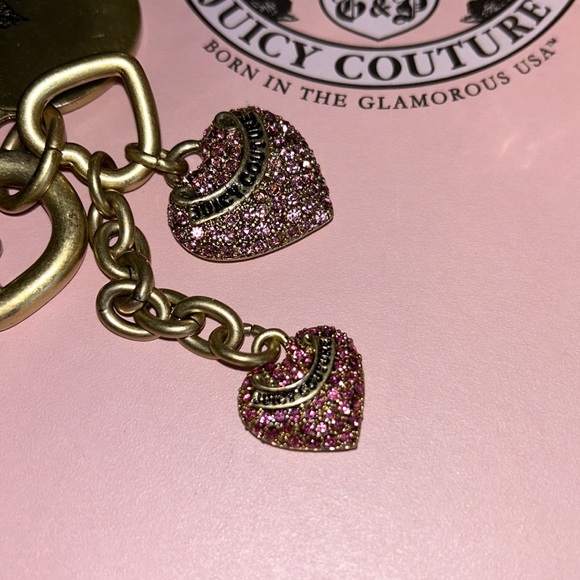 Vintage Juicy Couture keychain handbag charm vintage heart Scotty dog key fob - Picture 12 of 16